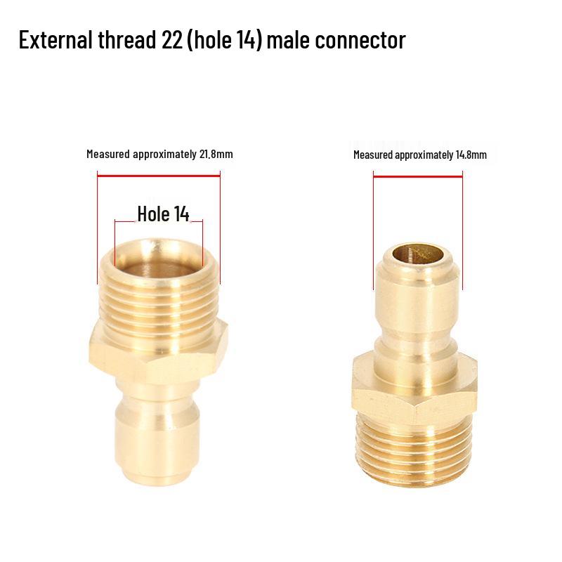 High-Pressure Copper Quick-Connect Water Hose Adapter for Car Washers