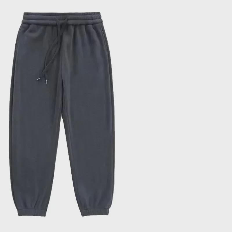 Men's Winter Double-Sided Fleece Sweatpants - Large Size, Warm, Casual, Cuffed Trousers