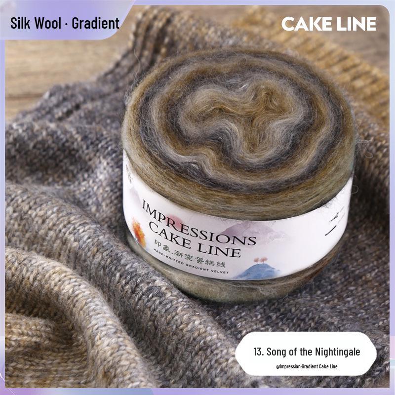 Impression Gradient Silk Wool Mohair Yarn Ball for Hand-Knitting & Crochet