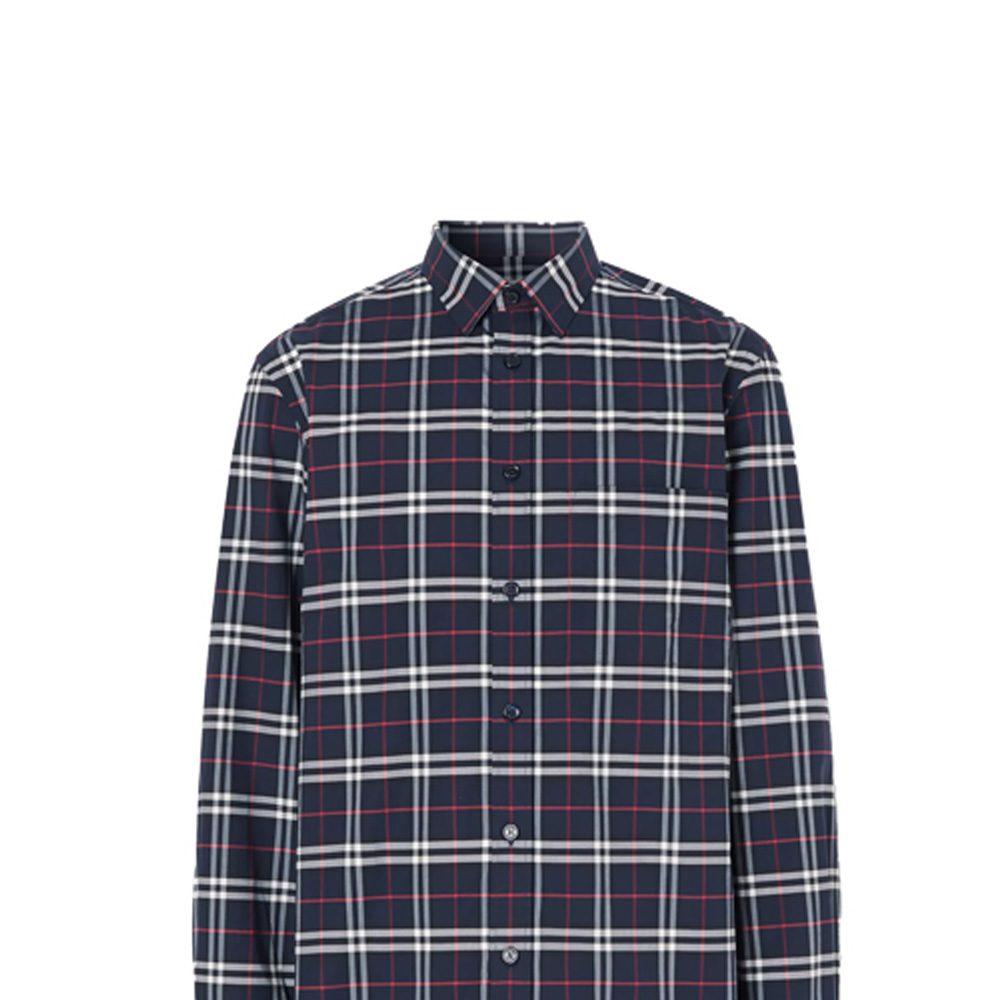 Burberry Small Scale Check Stretch Cotton Shirt 80186401