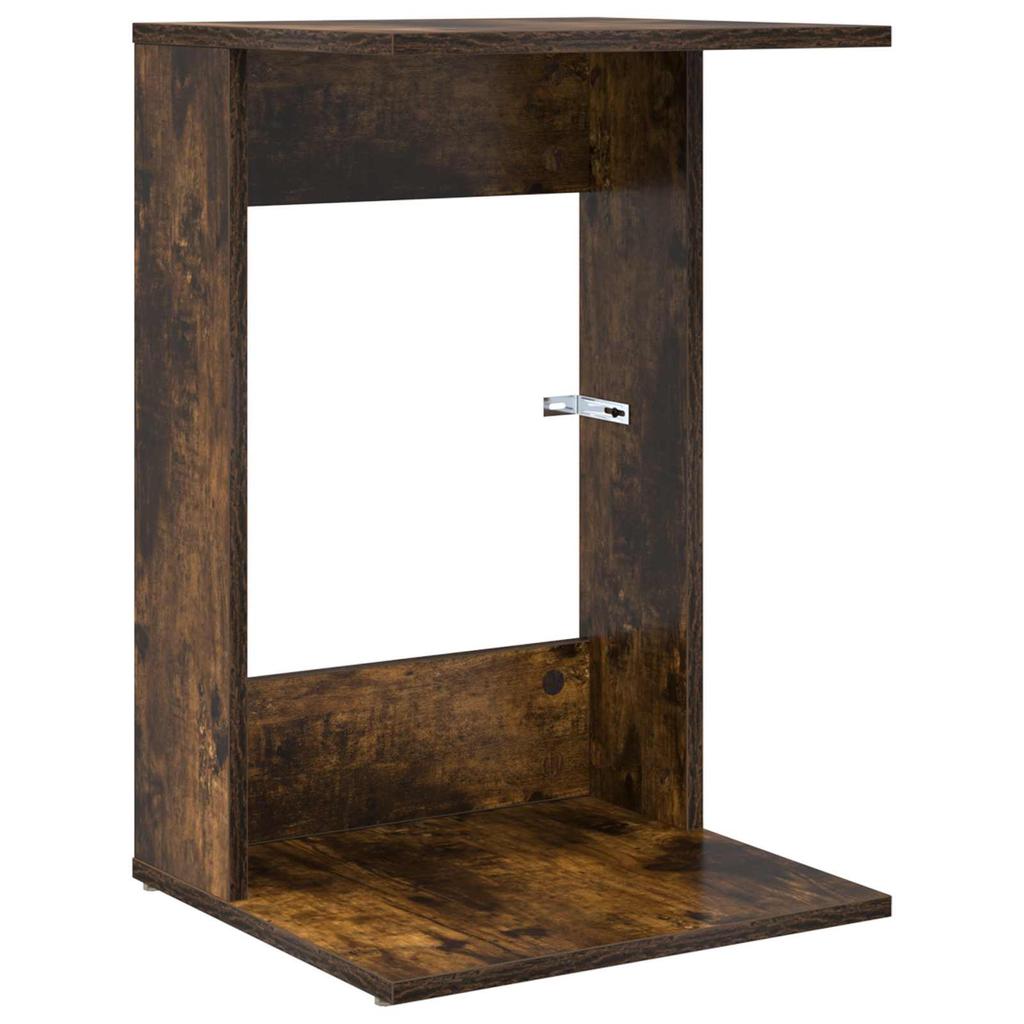 Side Table Smoked Oak 40 x 38 x 62.5 cm Wood Based Material