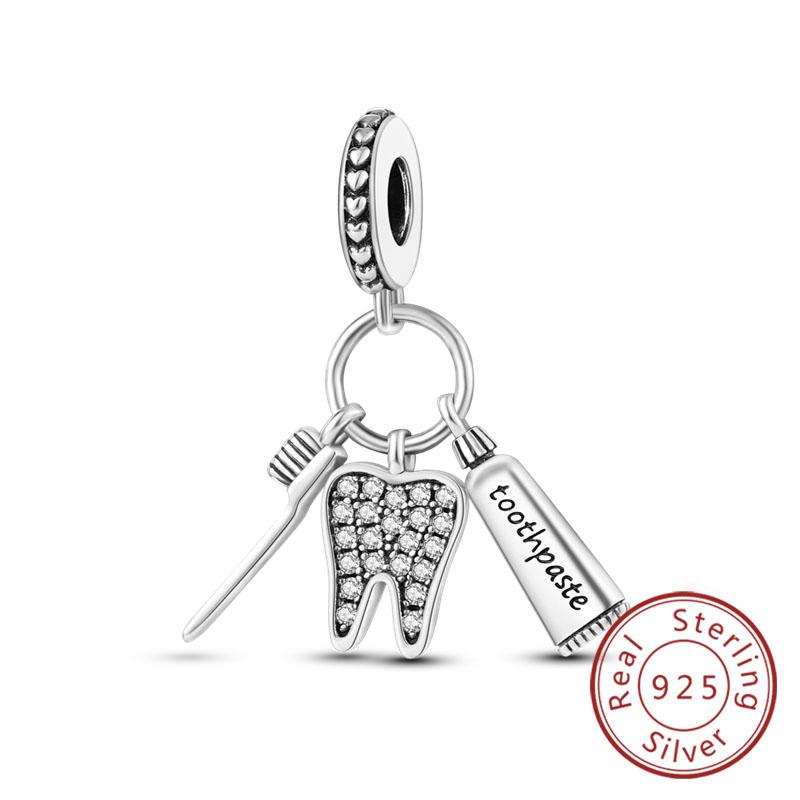 Fit Original Copper Charms Beads Puppy Heart Bow Copper Charms For Bracelet Pendant Women Jewelry Gifts