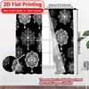 Modern Flat Printing Curtains Without Rod Christmas Trees Snowflakes Fashionable Curtainments During Valentine Set Of 2 Made Polyester