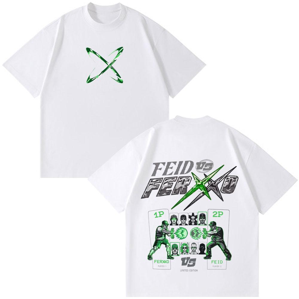 Feid Vs Ferxxo Tour 2026 Print Tshirt Unisex Unisex Hiphop Fashion Tshirts Summer Shortsleeved Casual Cotton Tshirts Fan Gifts