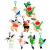 Cute Plush Keychain for Backpack Funny Ugly Doll Keyring Charm Crazy Character Toy for Bags Keys Schoolbags