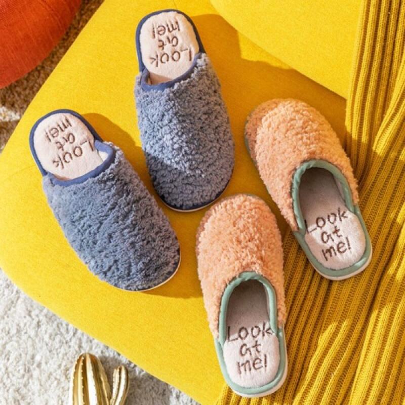 Poggle pastel color fur slippers indoor slippers Brown (240mm)