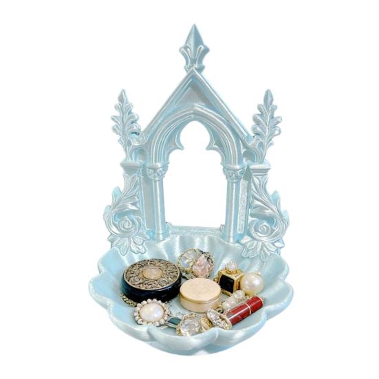 Jewelry Storage Tray with Gothic Arch Pearlescent Design Gothic Themed Jewelry Organizer
