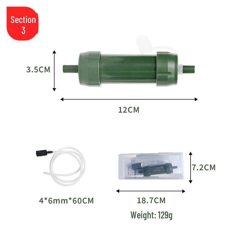 Portable Outdoor Water Purification Straw - Camping & Picnic Ultrafiltration Filter