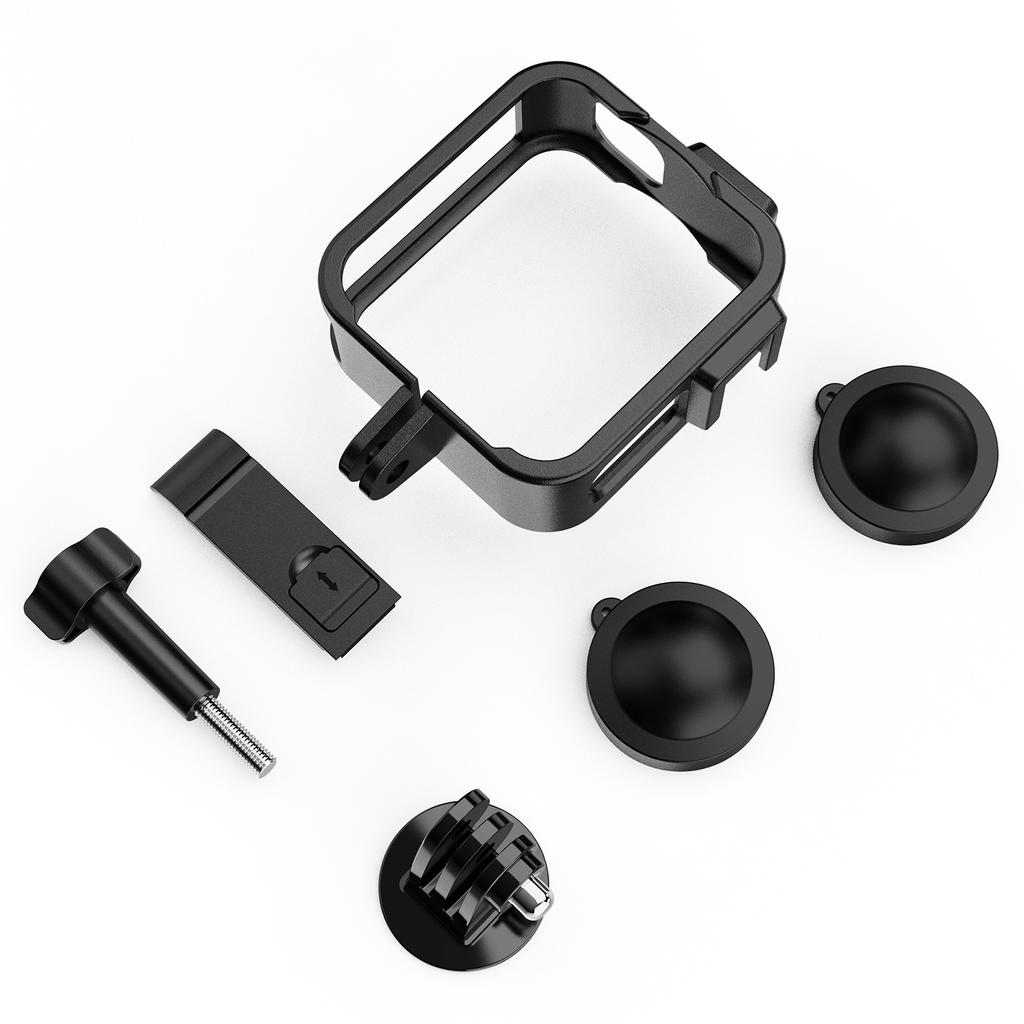 Frame Cage for GoPro MAX 2, PC Metal Protective Frame Housing Case with Silicone Lens Cover for GoPro MAX2 Camera Accessories