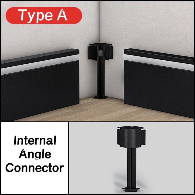0.5m/1m Hidden Corner LED Skirting Line Aluminum Profile Recessed Backlight Baseboard Connector Wall Trim Floor Bar Strip Light