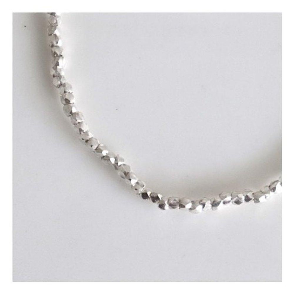 (Silver925) Stone Ball Bracelet Silver Anklet Simple