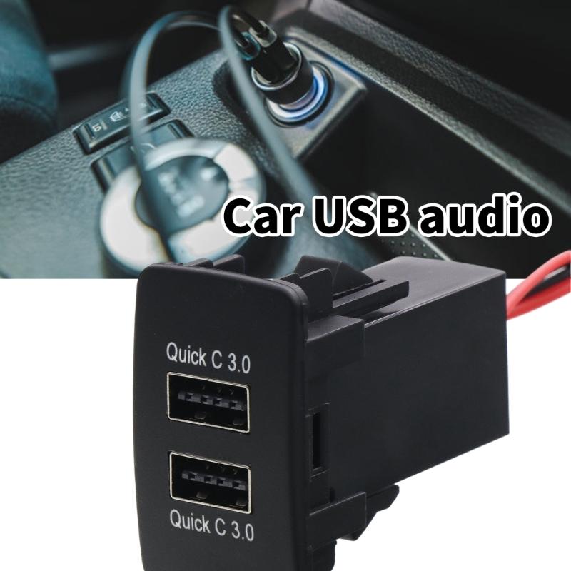 Quick Charging QC3.0 Double USB Power Socket Rapid Charger for Phones Tablets and More For Car Vehicles Adapter
