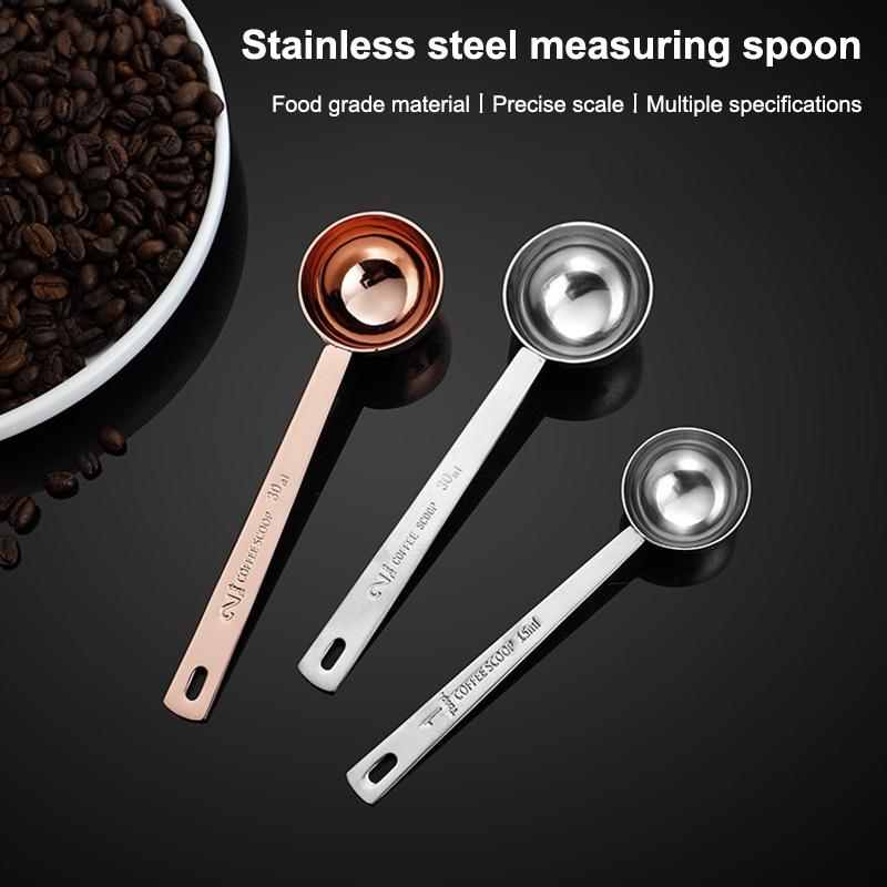 Stainless Steel Coffee Measuring Scoop Food Grade Multi Use Precise Markings for Home Baking Spice Measuring Use