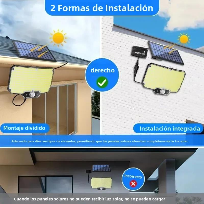 High Power 234LED Sensor Solar Light Outdoor 3 Working Modes IP65 Waterproof Lights for Yard Garden Fence Decorative Wall Light