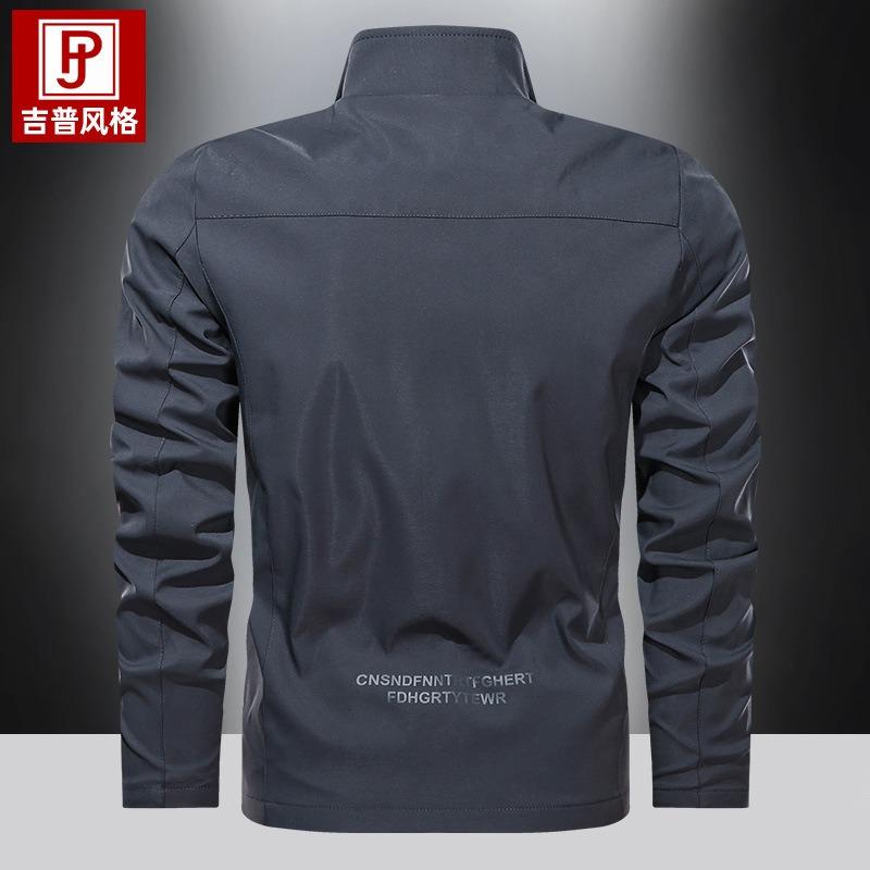 Autumn New Youth Casual Stand-up Collar Thin Jacket Middle-aged and Young Men's Outdoor Business Casual Jacket