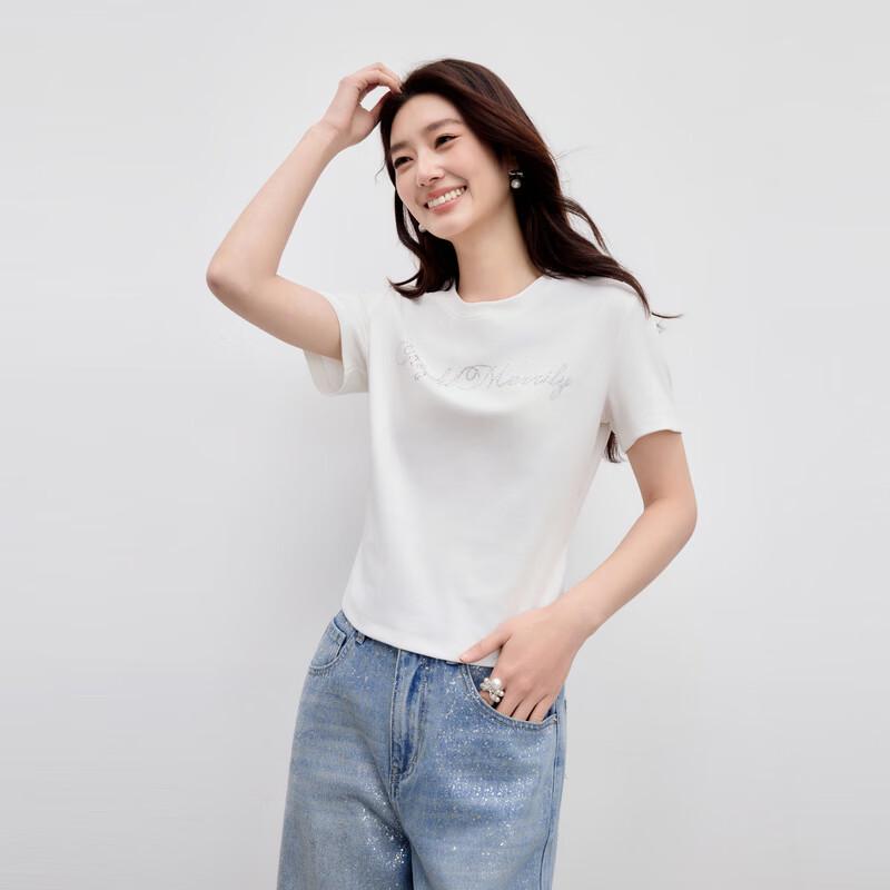 Women's Round Neck Printed Short Sleeve T-Shirt