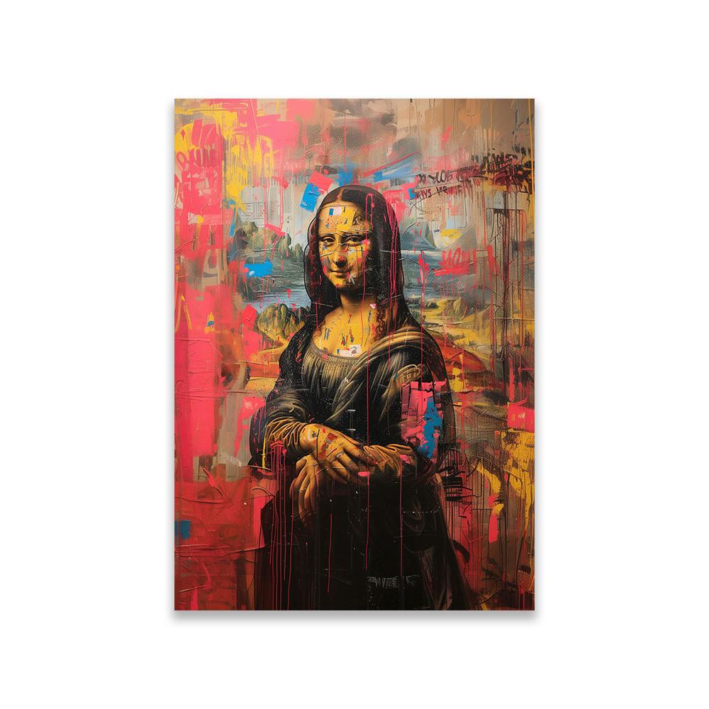 Colorful Graffiti Wall Art Vintage Greek God Sculpture Canvas Painting Wall Art Prints Mona Poster Greek Culture Wall Art Decor 21X30CMNo Framed