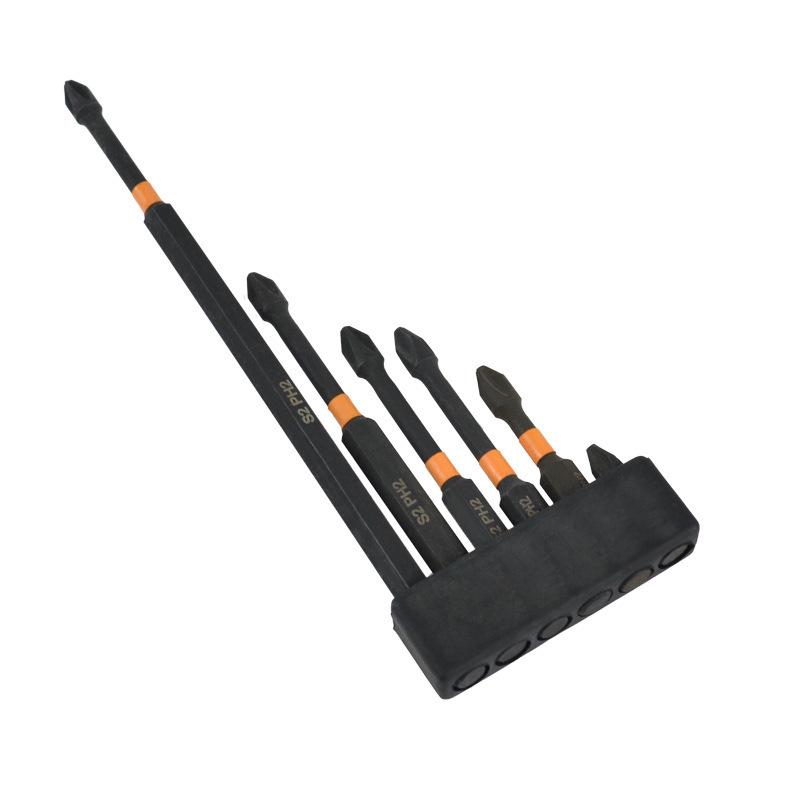 Hex Shank PH2 Phillips Screwdriver Bit, S2 Alloy Steel, Phosphated, for Electric Screwdriver Impact Driver.