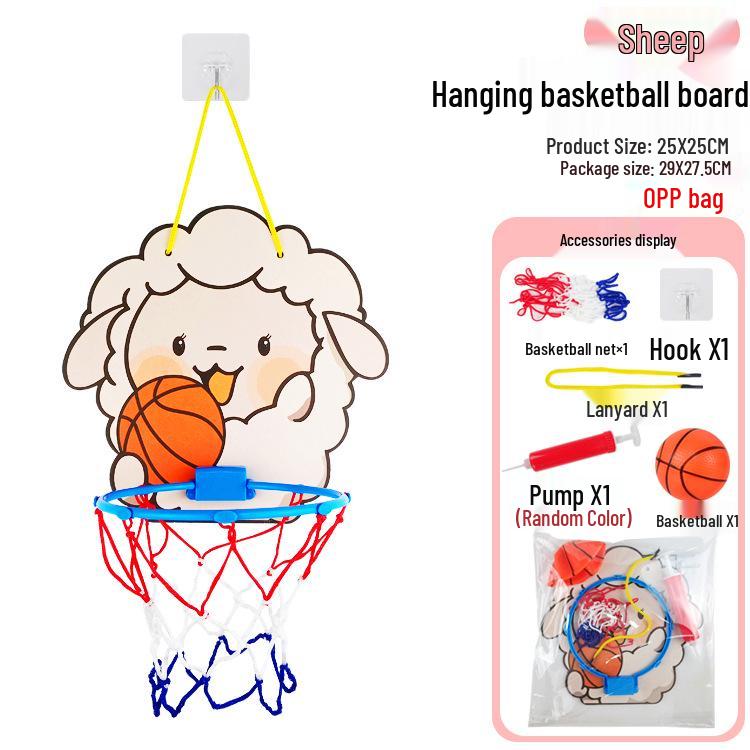 Cartoon Style Adjustable Indoor Basketball Hoop for Kids with Free Shipping