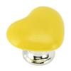 Heart Shaped Toilet Tank Button Plastic Nail Friendly Toilet Push Button Press Tool Yellow