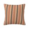 Earth Toned Waves Zigzag Pillowcase Polyester Cushion Cover Gift Wavy Throw Pillow Case Cover Home Zipper 40*40Cm