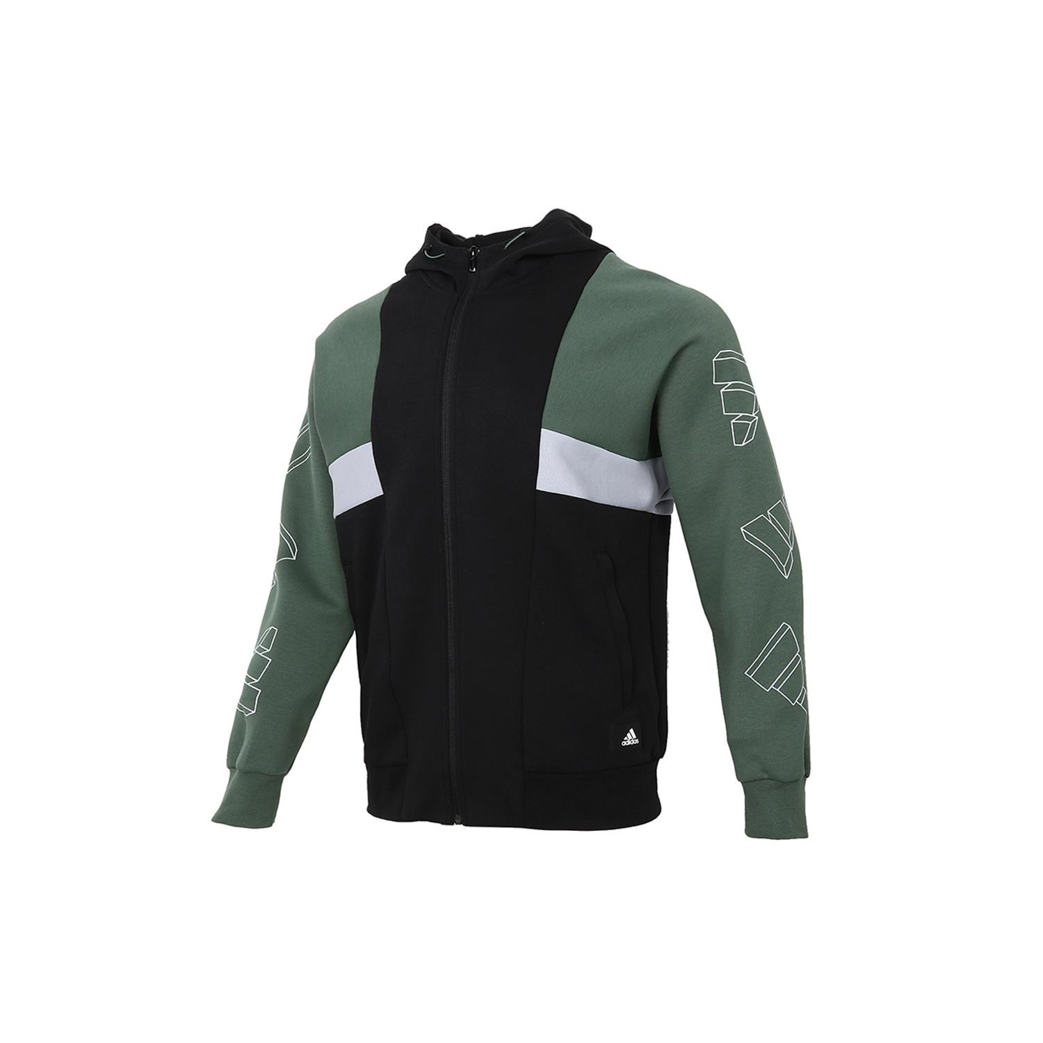 adidas Ub Tt Deco Casual Sports Colorblock Knit Hooded Jacket Black Men s GP1817 S