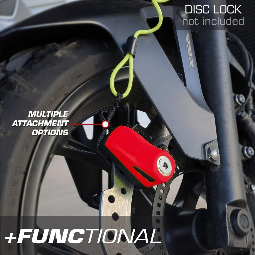 1.2M Anti-Theft Spring Steel Cable Lock Heavy Duty Motorcycle Bike Bicycle Disc Brake Security Lock High Visibility Coil Rope