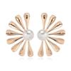 European-American Retro Geometric Wave Pattern Earrings