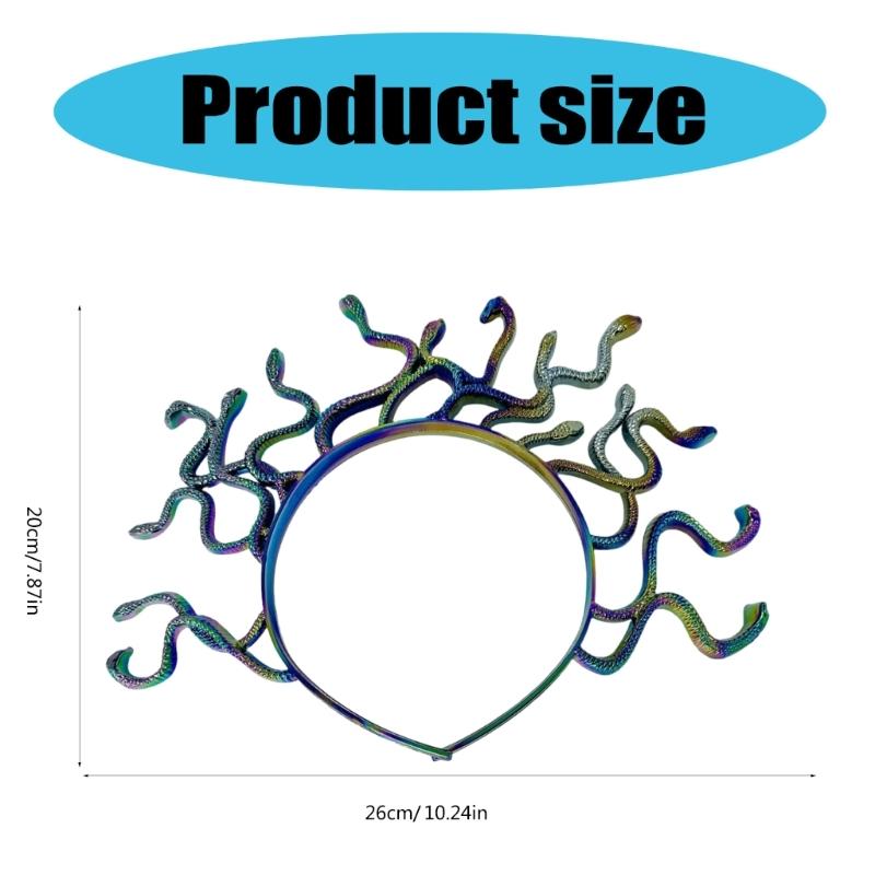 Bunte Schlangen Stirnbänder Halloween Vintage Kopfschmuck Karneval Maskeraden Party Kopfbedeckung Haarschmuck