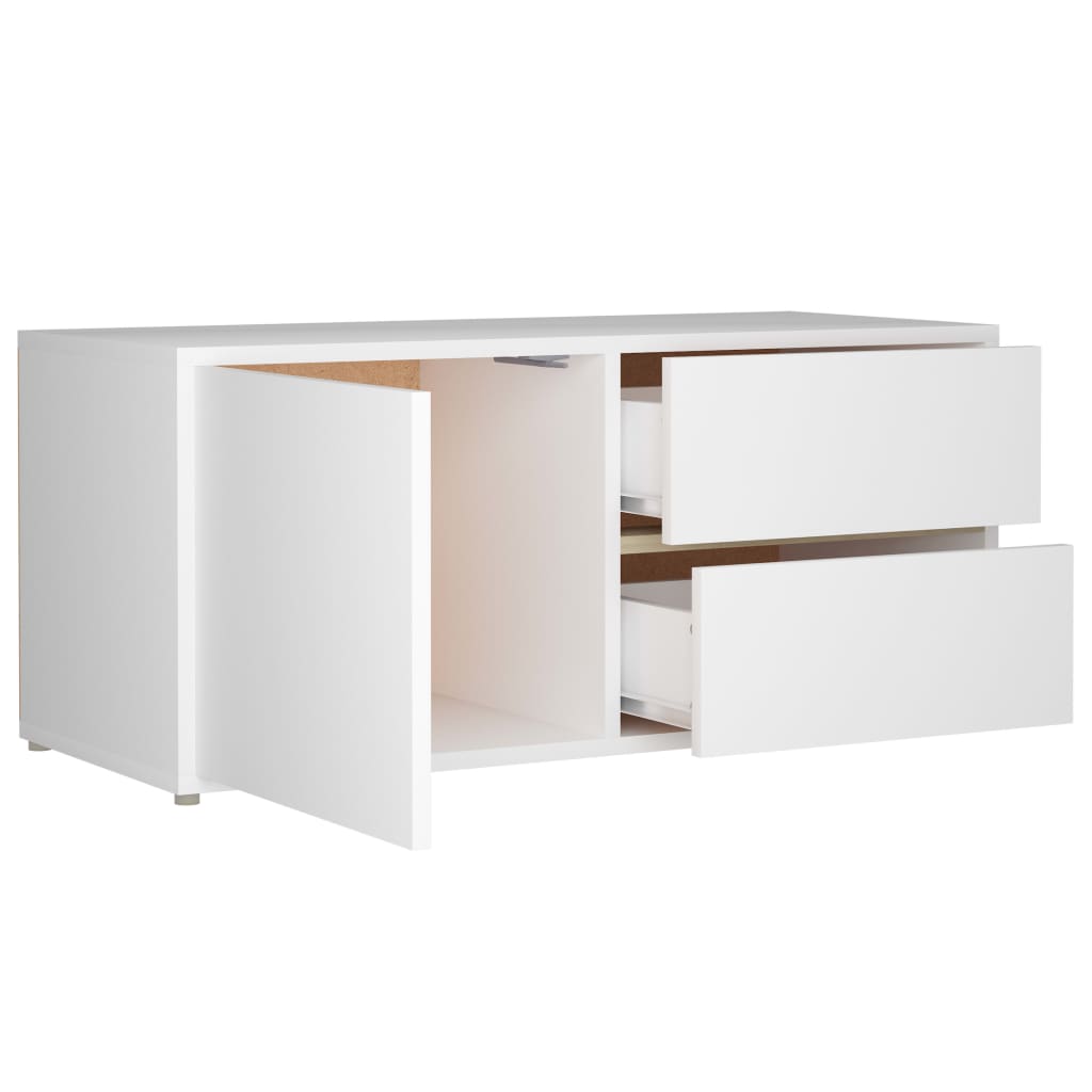 Moderner Eleganter Fernsehmöbel Für Das Wohnzimmer, Niedriger Schrank Mit Schubladen, 80x34x36 Cm
