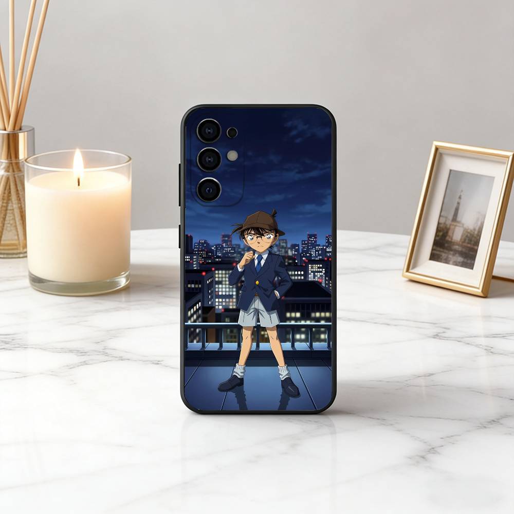 Famous D-Detective Boy C-Conan-es Phone Case For Samsung S25,S24,S21,S22,S23,S30,Ultra,S20,Plus,Fe,Soft Silicone Black Cover
