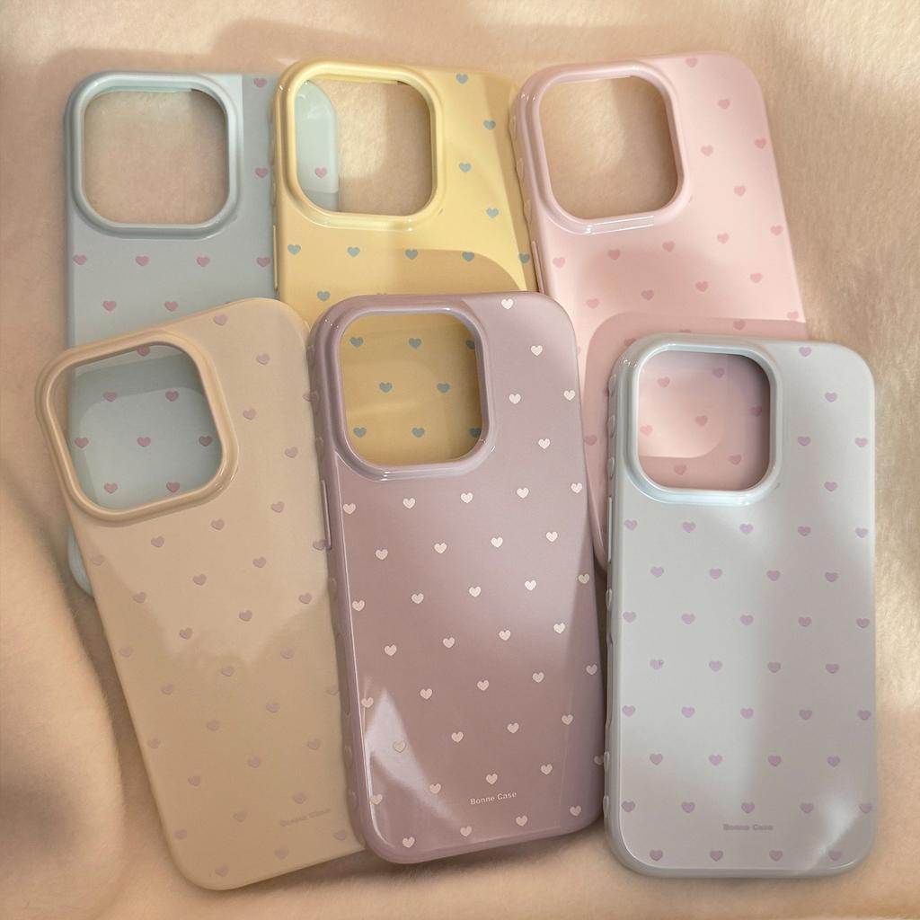 Little Love for Apple 17promax Mobile Phone Case for IPhone16 Simple Korean Style 15For13 Soft Case 14 Anti-fall 12