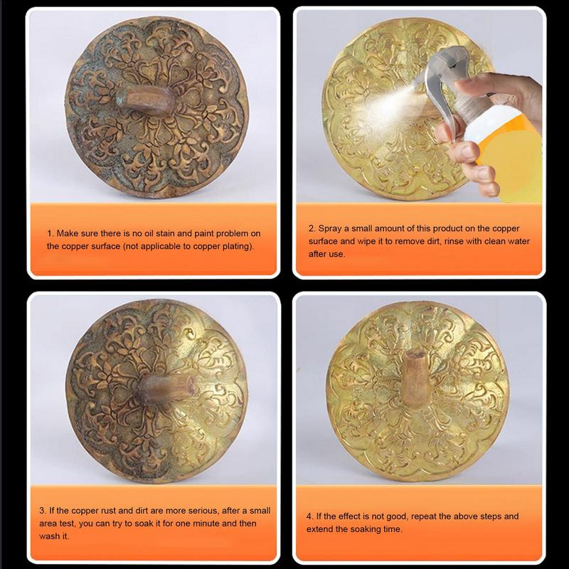 Koper Patina Reiniger 6.08oz Messing Reinigingsspray Brons Roestverwijderaar Voor Metalen Kraan Hardware Koperwaren Polijstvloeistof