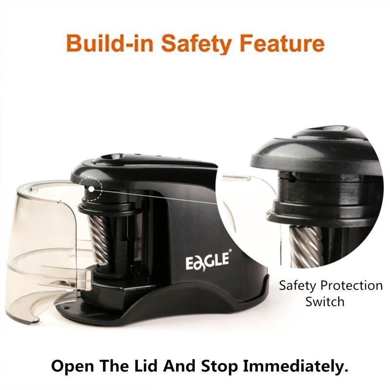 Portable Electric Pencil Sharpener Rechargeable Heavy Duty Helical Steel Blade School Office Stationery Supply