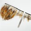 1meter/Lot Natural Pheasant Feather Trims Fringe Rooster Feathers Peacock Pluma Ribbons for Crafts  DIY Decor for Clothes Sewing