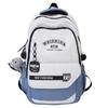 Student Schoolbag Women's Color Block Backpack Men Large Capacity Backpack