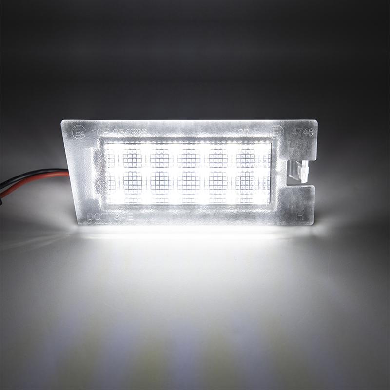 2PCS For Jeep Cherokee 2014-Up Canbus SMD White Led License Plate Lights Auto Parking Tag Lamps