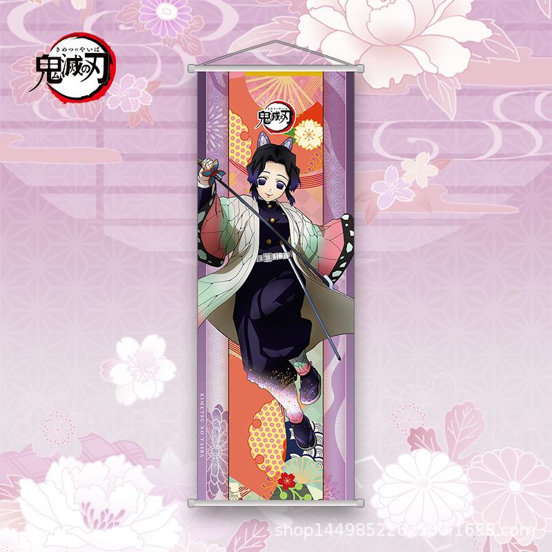 New Demon Slayer Hanging Paintings Reel Long Cartoon Kamado Nezuko Poster Wall Decoration Holiday Gifts Anime Peripherals