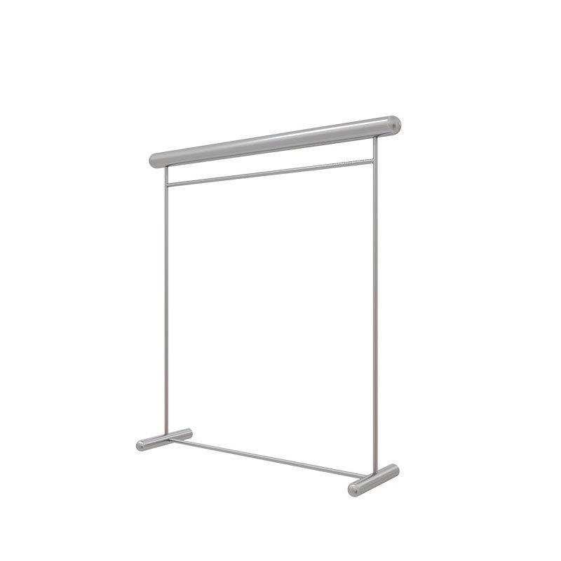 Floor-Standing Stainless Steel Display Rack for Men's, Women's, and Children's Clothing