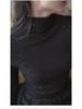 Velvet Sequin Women's Semi-High Neck Slimming Winter Base Layer T-Shirt - Plus Size Available