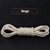 1Pair Cotton Waxed Shoelaces Men's Black Waxing Business Leather Shoelaces Boots Leather Boots Round Shoe Rope Linen Fine Laces