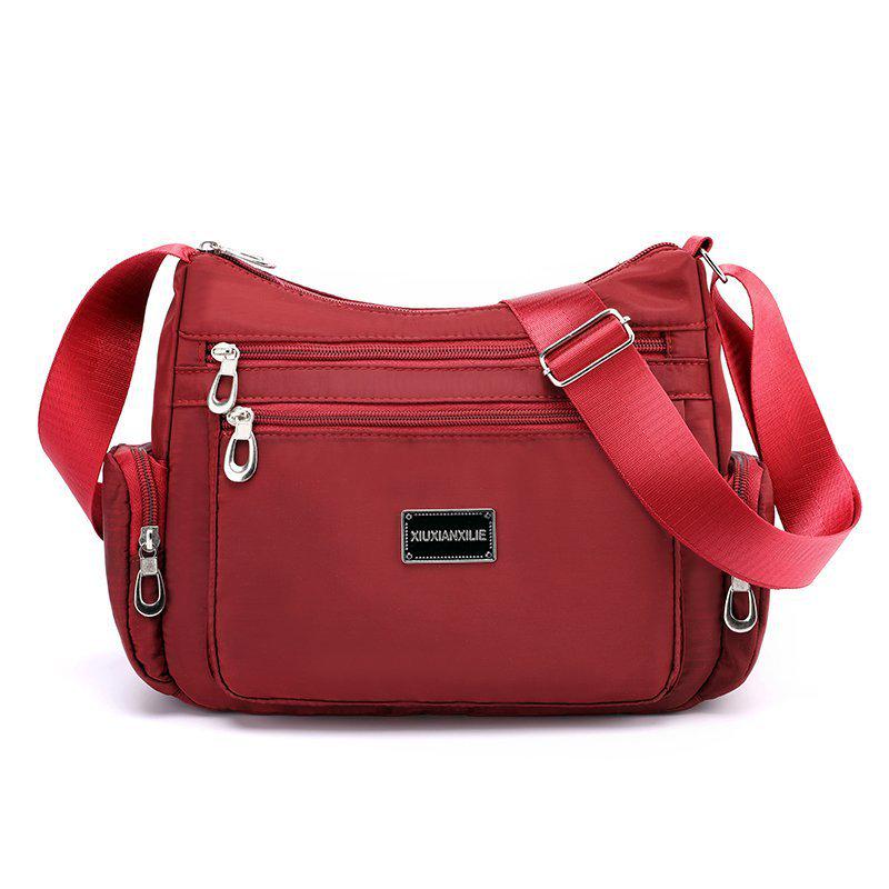 Sac bandoulière unique pour femme: Sac en Toile de Nylon Grande Capacité avec Multiples Compartiments pour Mères d'Âge Moyen et Âgées