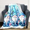 1Pc Christmas Gnome Snow Blanket Soft Throw Blanket For Home Bedroom Bed Sofa Travel Office Solid Christmas Blanket