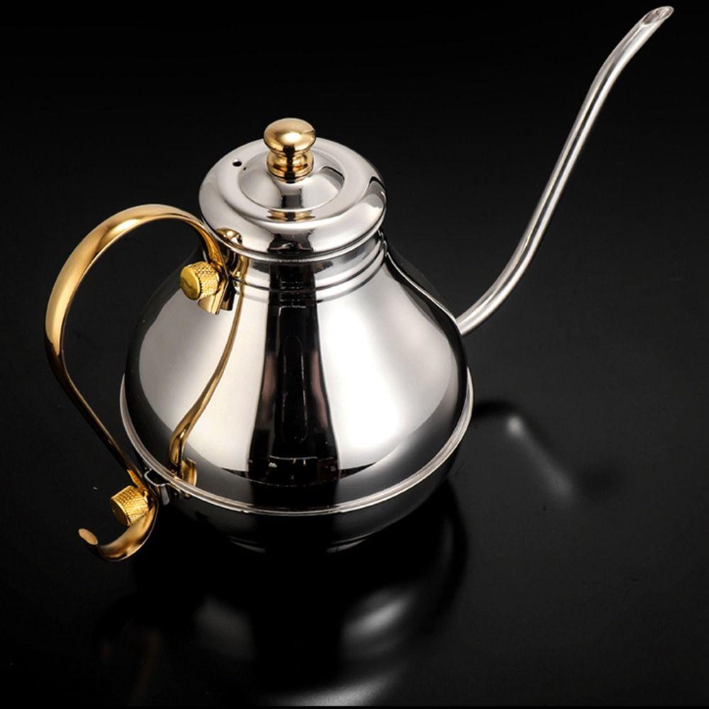Stainless Steel Gooseneck Coffee Pot Thin Spout Hand Drip Pitcher Travel Coffee Maker Camping