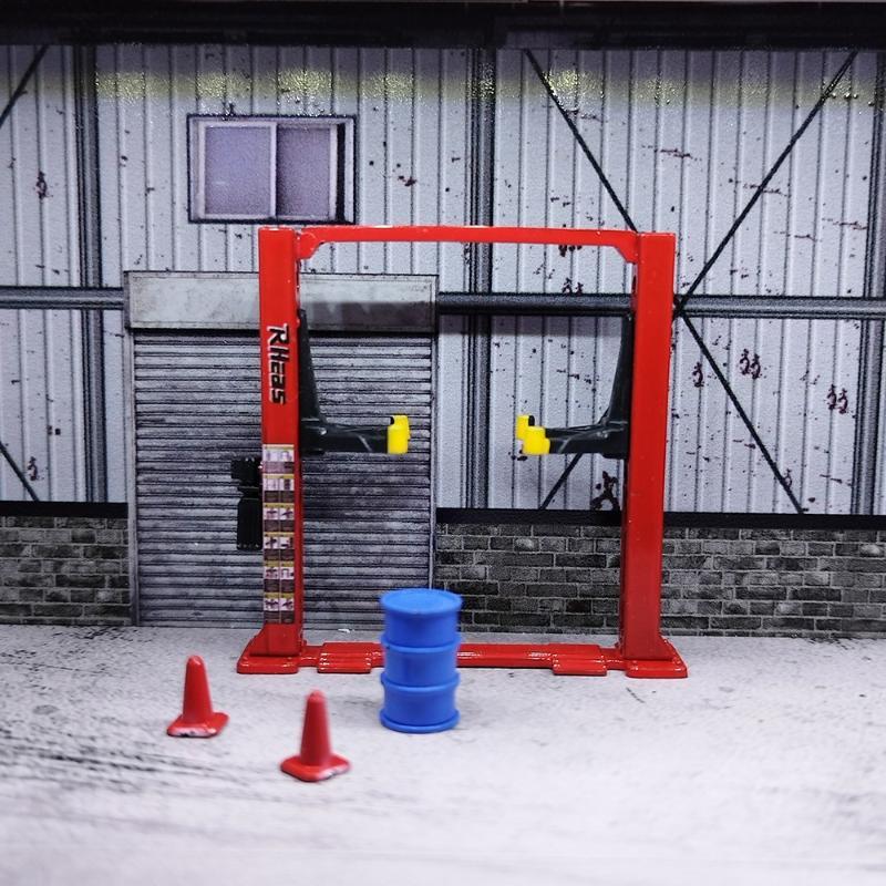 Miniature Auto Repair Workshop Equipment Model 1:64 Scale Realistic Car Model Scene Decoration Accessories