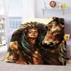 Indian Hunter Indigenous Culture Blanket Lightweight Cozy Soft Warm Flannel Throw Blanket Quilt Bedspread for Sofa Bed Home Gift
