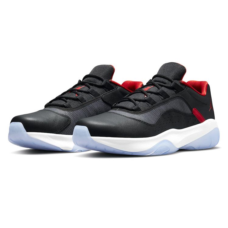 Air Jordan 11 CMFT Low Bred Men Sneakers Black White University-Red CW0784-006
