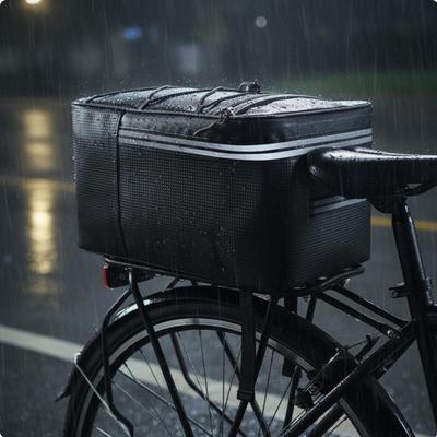 Bike Rear Seat Bag Water Resistant Cycle Trunk Large Capacity Biking Accessory for Cyclists,
