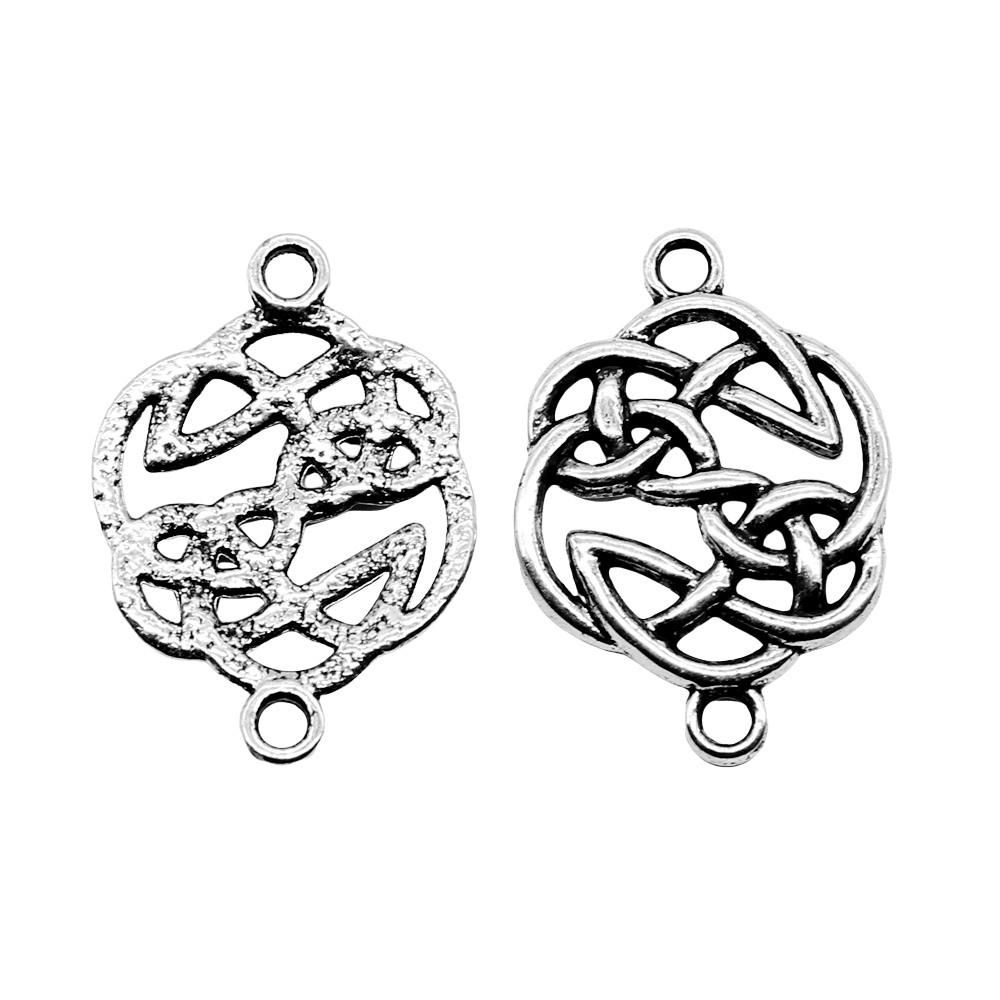 Filigree Diamond Shaped Connectors Ornate Multi Loop Links For Jewelry