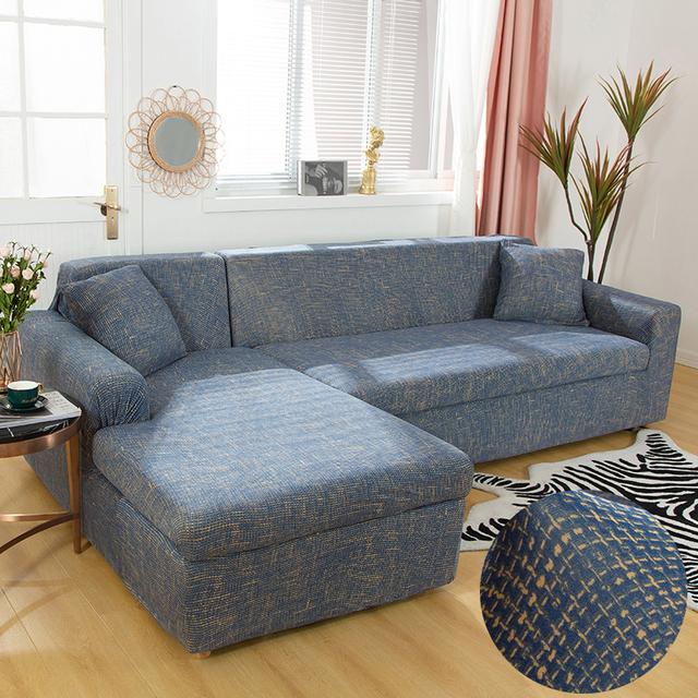 

L-образный угловой чехол для дивана, эластичный чехол для гостиной, чехлы с принтом для дивана, эластичные чехлы на 1/2/3/4 сиденья 1pc 2-seat 145-185cm